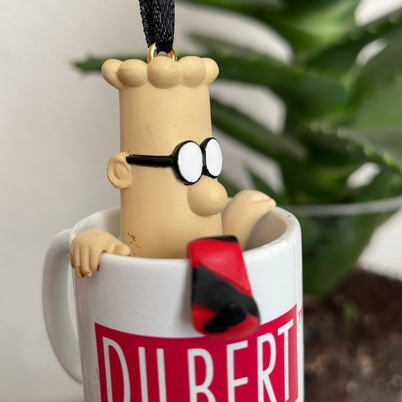 Dilbert Cup O’Caffeine 2005 Coffee Mug Christmas Tree Ornament Collectible - Picture 9 of 13